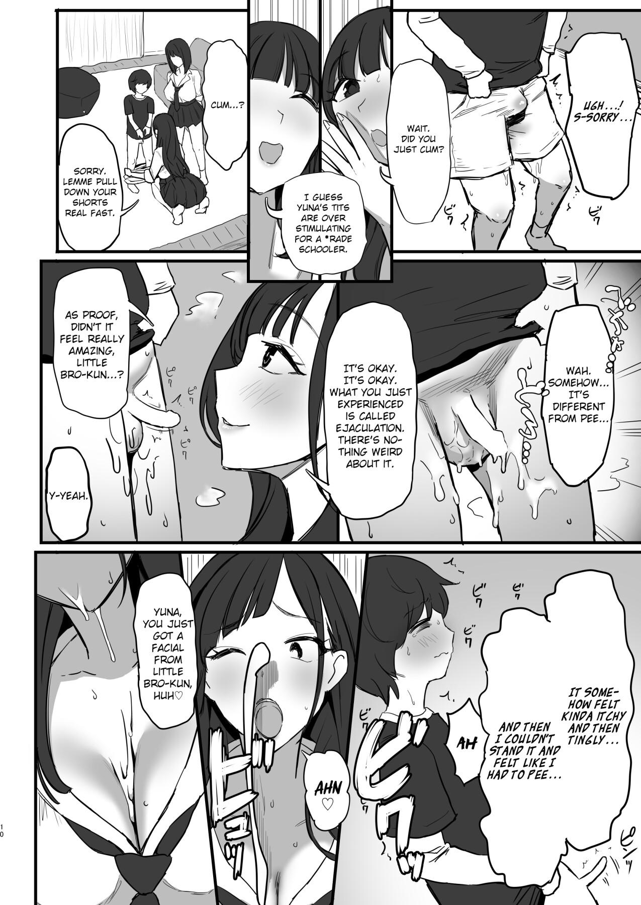 Hentai Manga Comic-The Book where a Kid gets Titfucked a lot by Onee-chan's JK *iktoker Friends.-Read-11